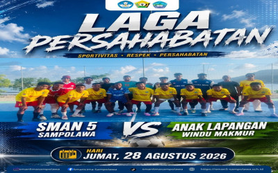 SMAN 5 Sampolawa Gelar Laga Persahabatan Futsal Bersama Anak Lapangan Windu Makmur