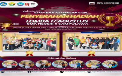 Semarak HUT ke-81 RI, SMA Negeri 5 Sampolawa Serahkan Hadiah kepada Para Juara